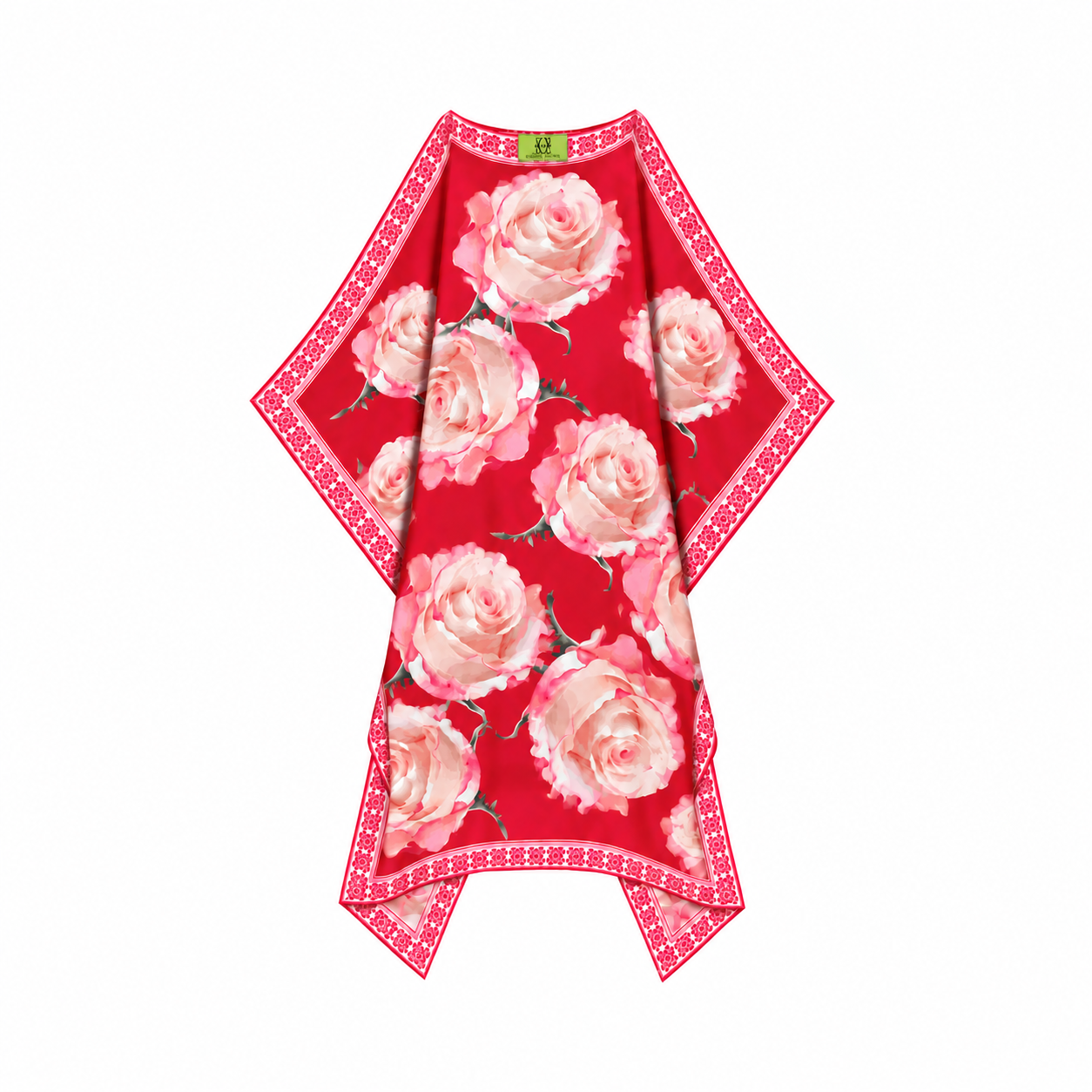 ROSES SILK TUNIC - RED