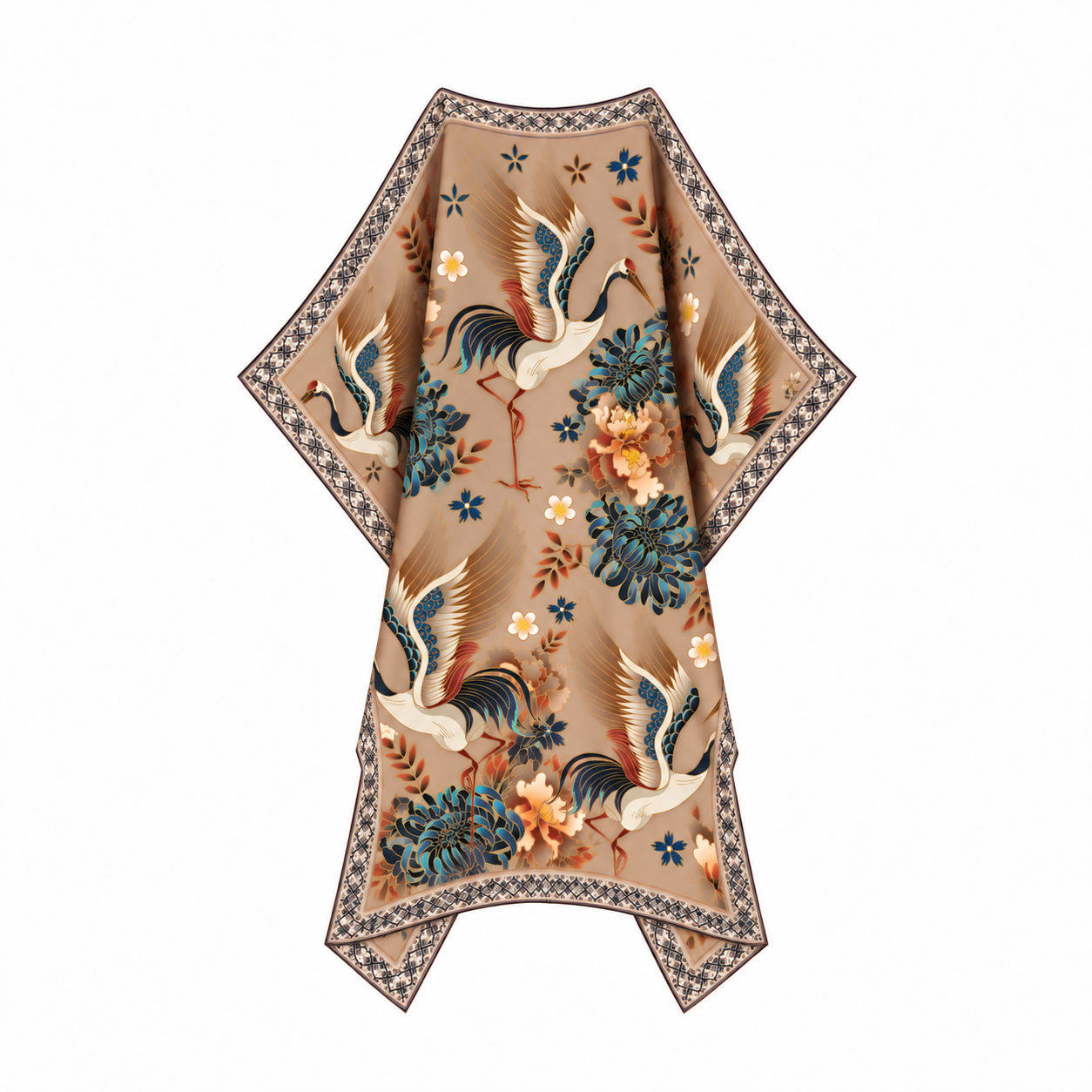 TSURU SILK TUNIC - TAUPE