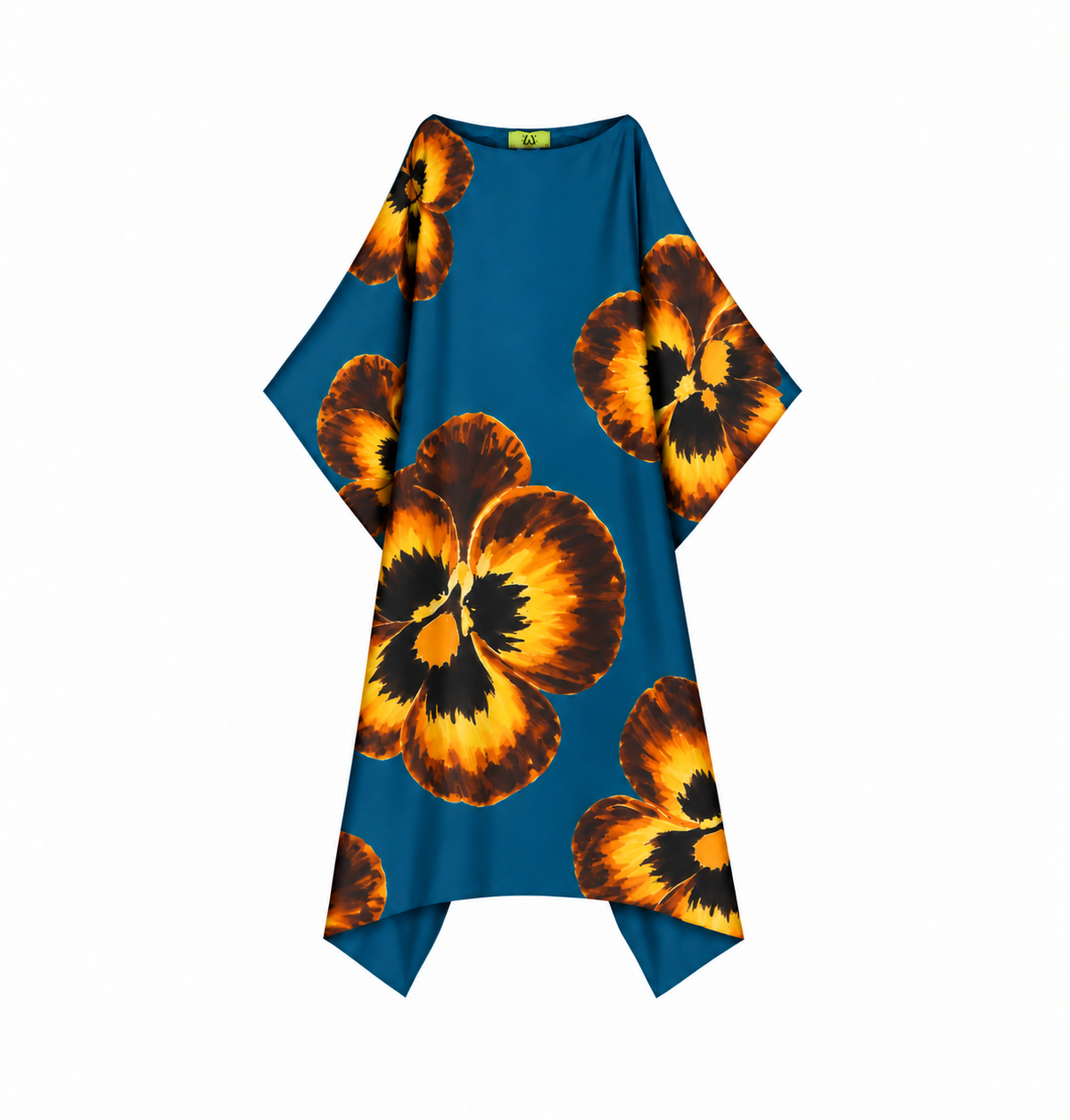 PANSY SILK TUNIC - PETROL