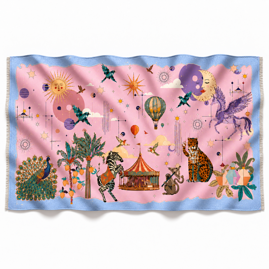 AURORA CASHMERE SCARF - LIGHT ROSE