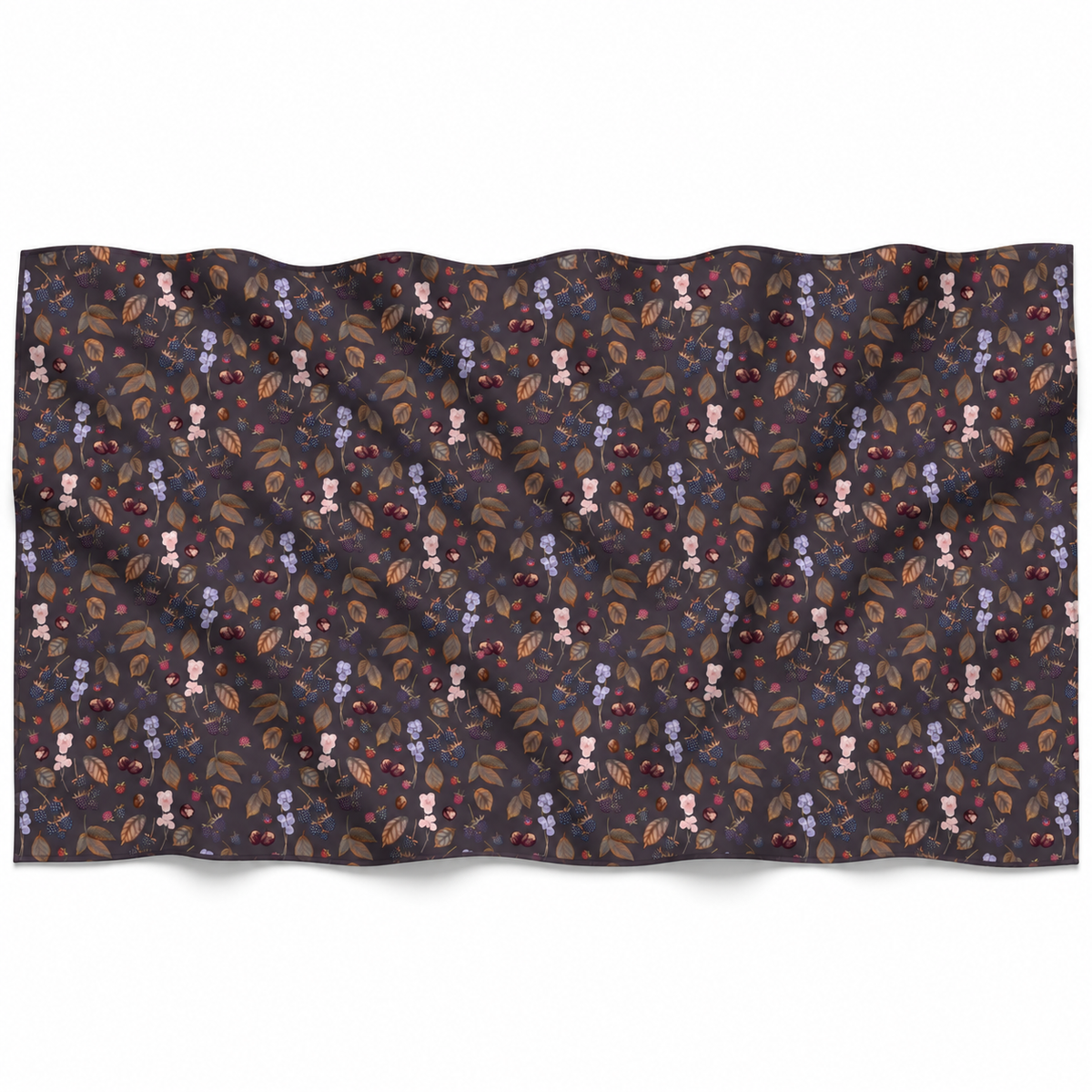 BERRY CASHMERE SCARF - BLACK