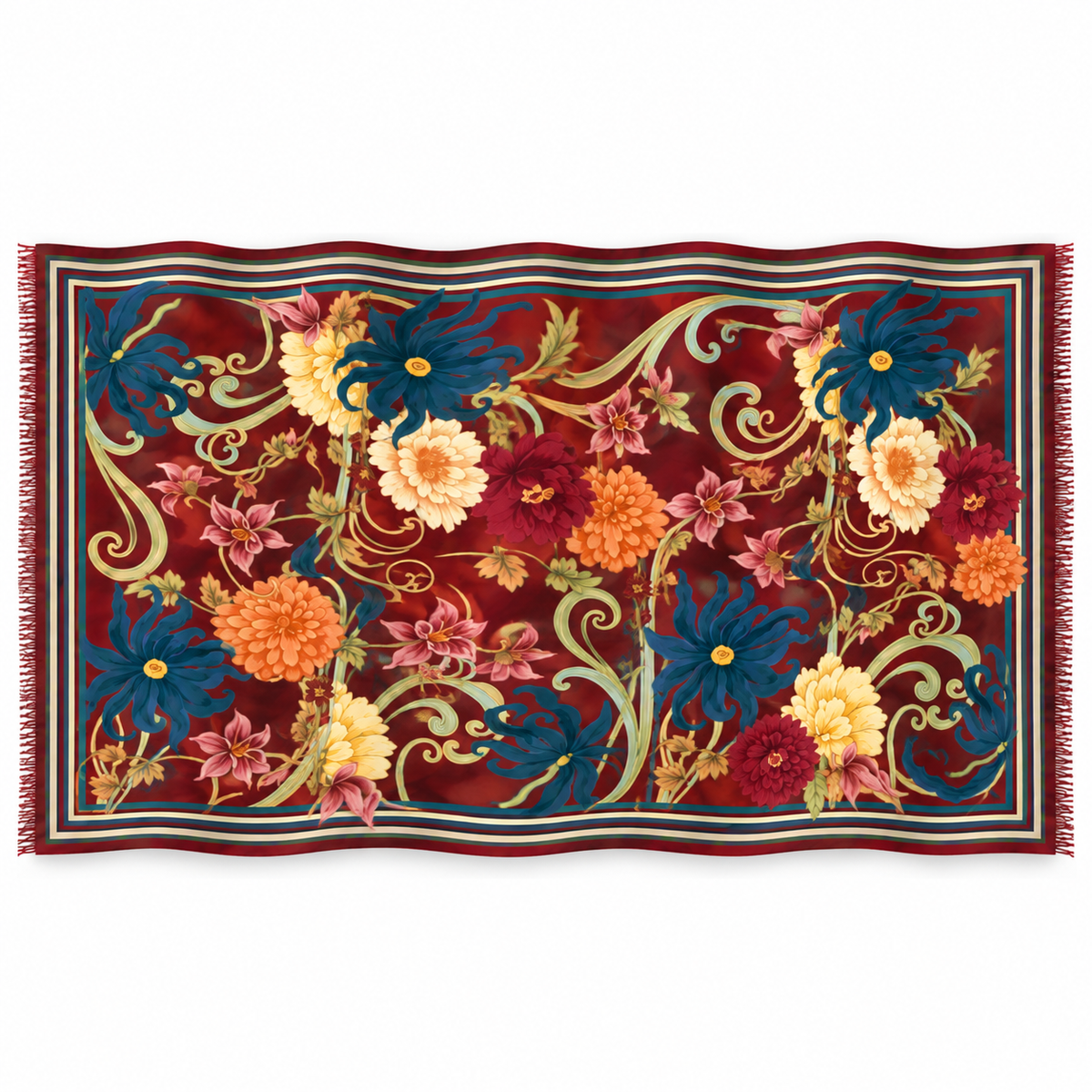 AVELINE CASHMERE SCARF - RED
