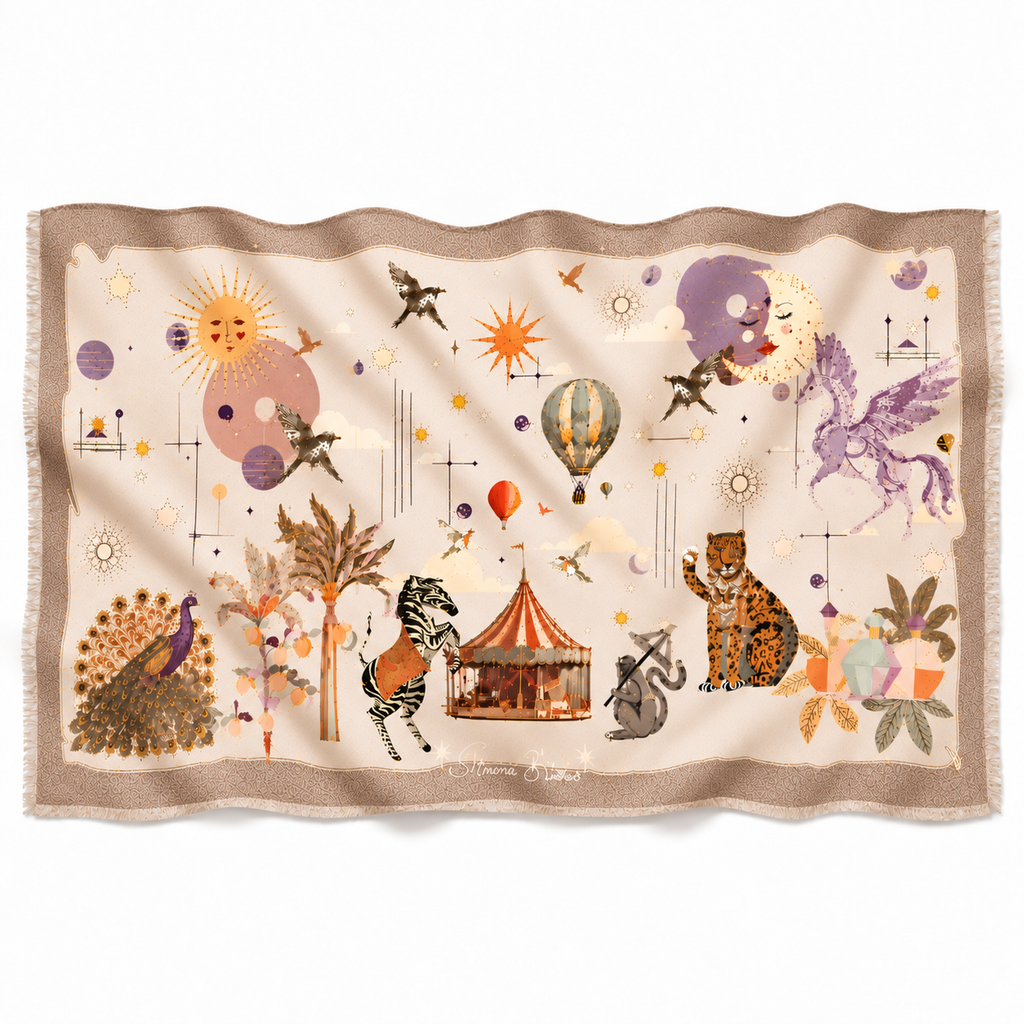 AURORA CASHMERE SCARF - OFF WHITE