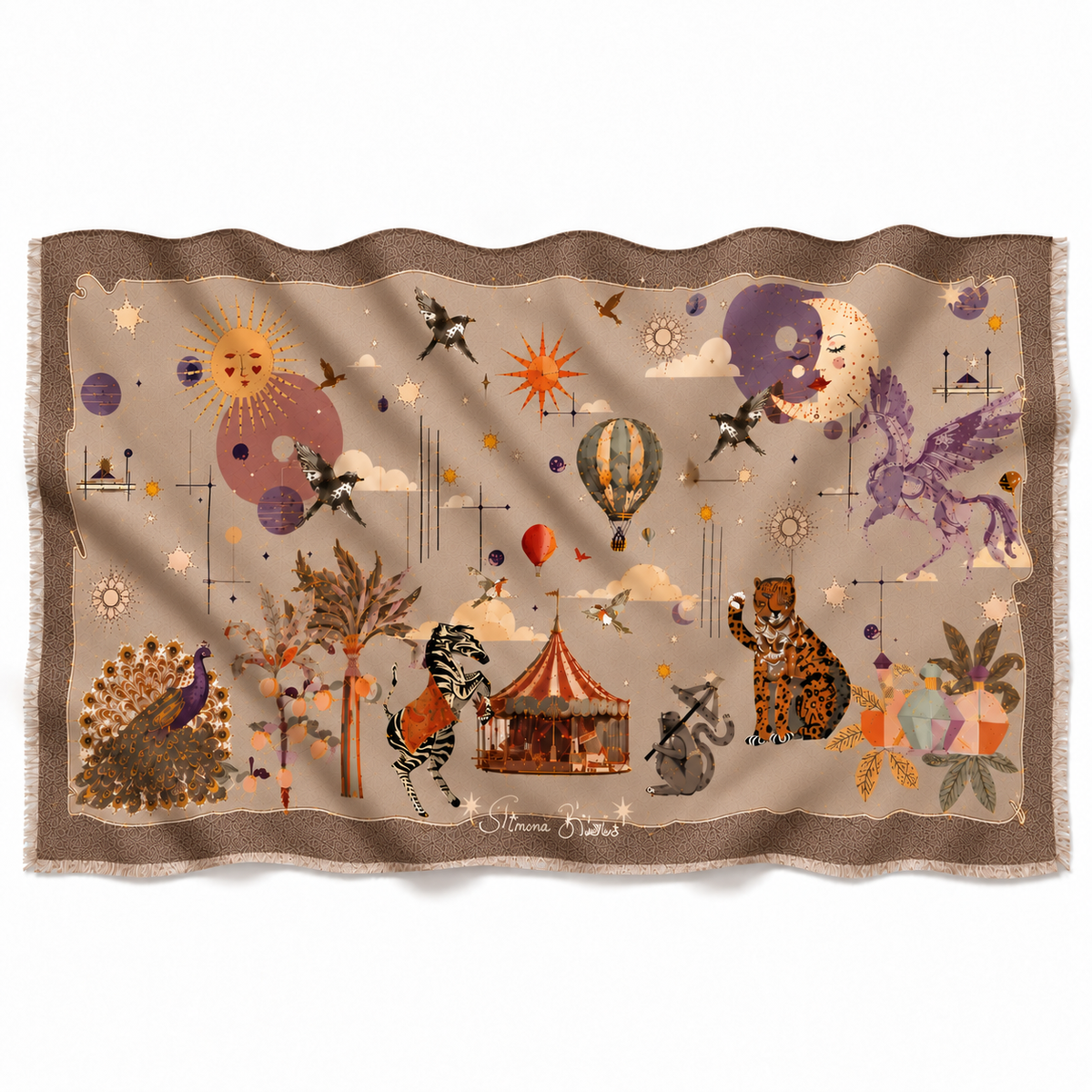 AURORA CASHMERE SCARF - TAUPE