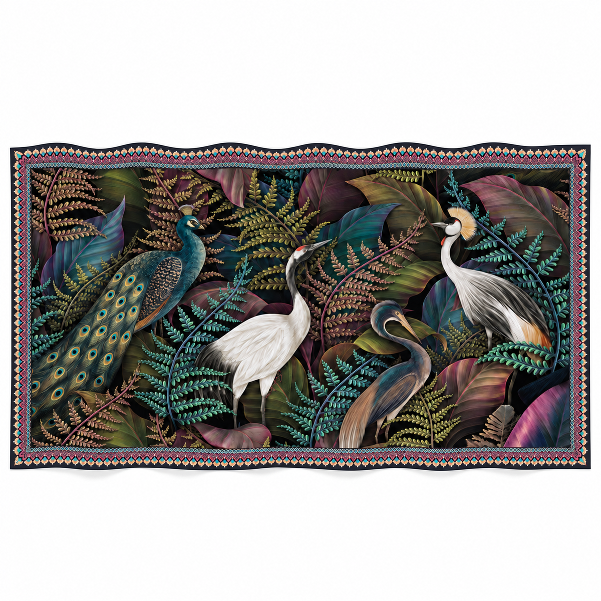BIRDSONG CASHMERE SCARF - COMPOST