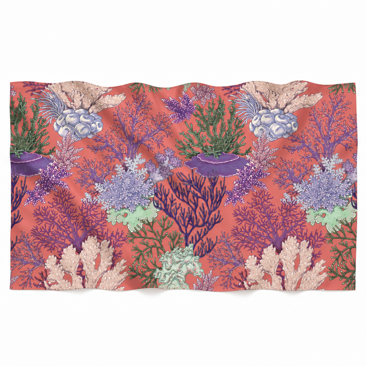 CORELIA CASHMERE SCARF - CORAL