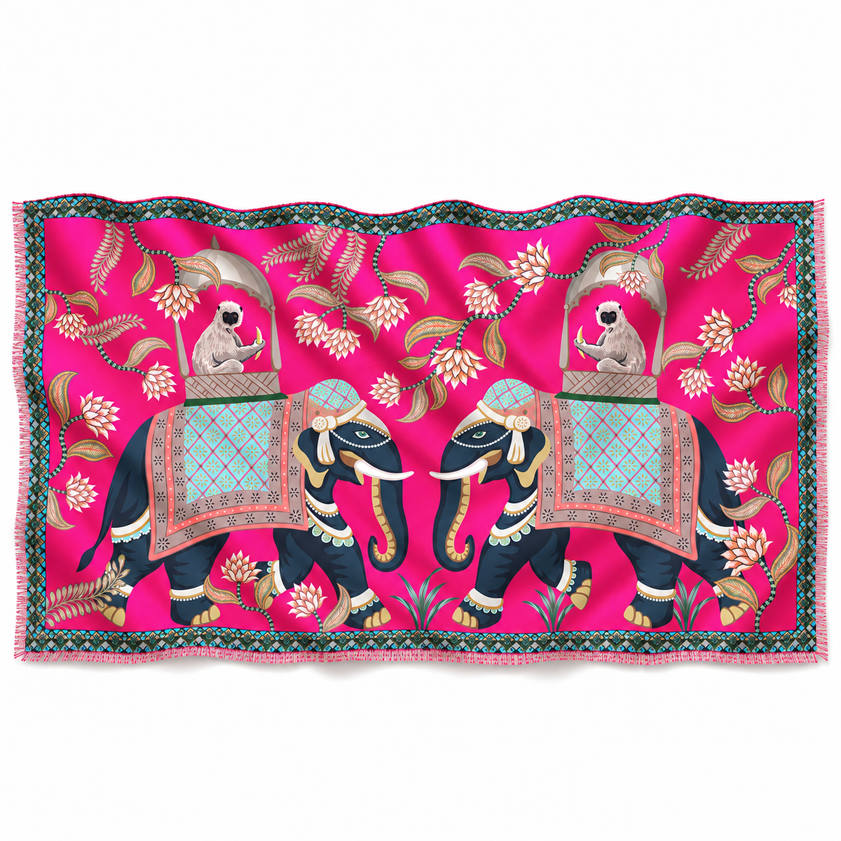 INDIANA CASHMERE SCARF - DAYGLOW