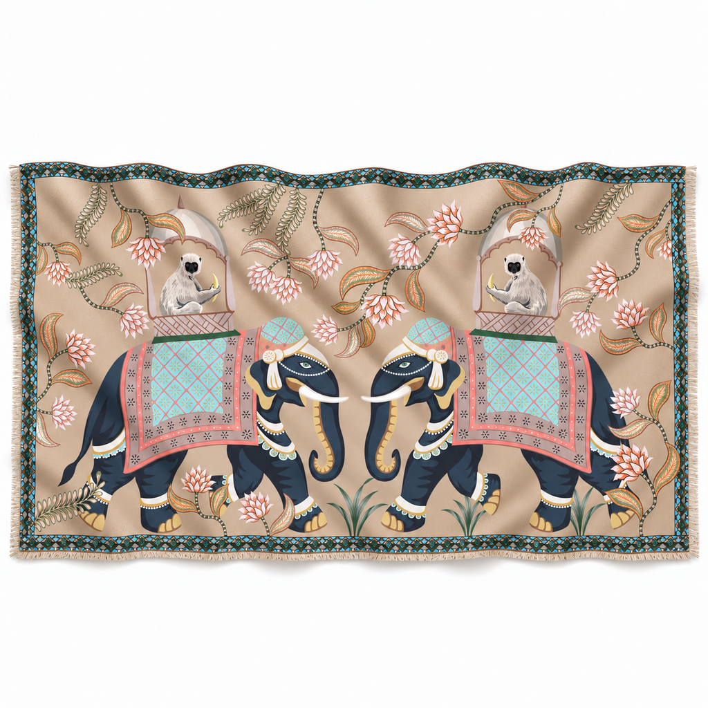 INDIANA CASHMERE SCARF - TAUPE