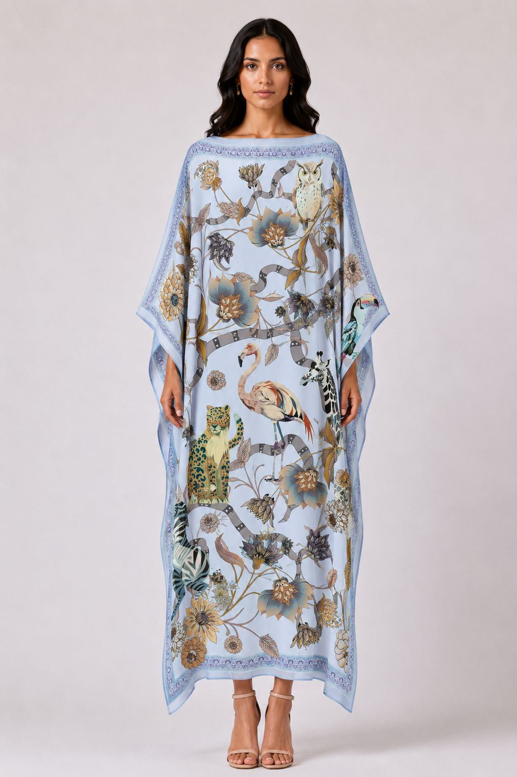 CANOPY SILK TUNIC - LIGHT BLUE