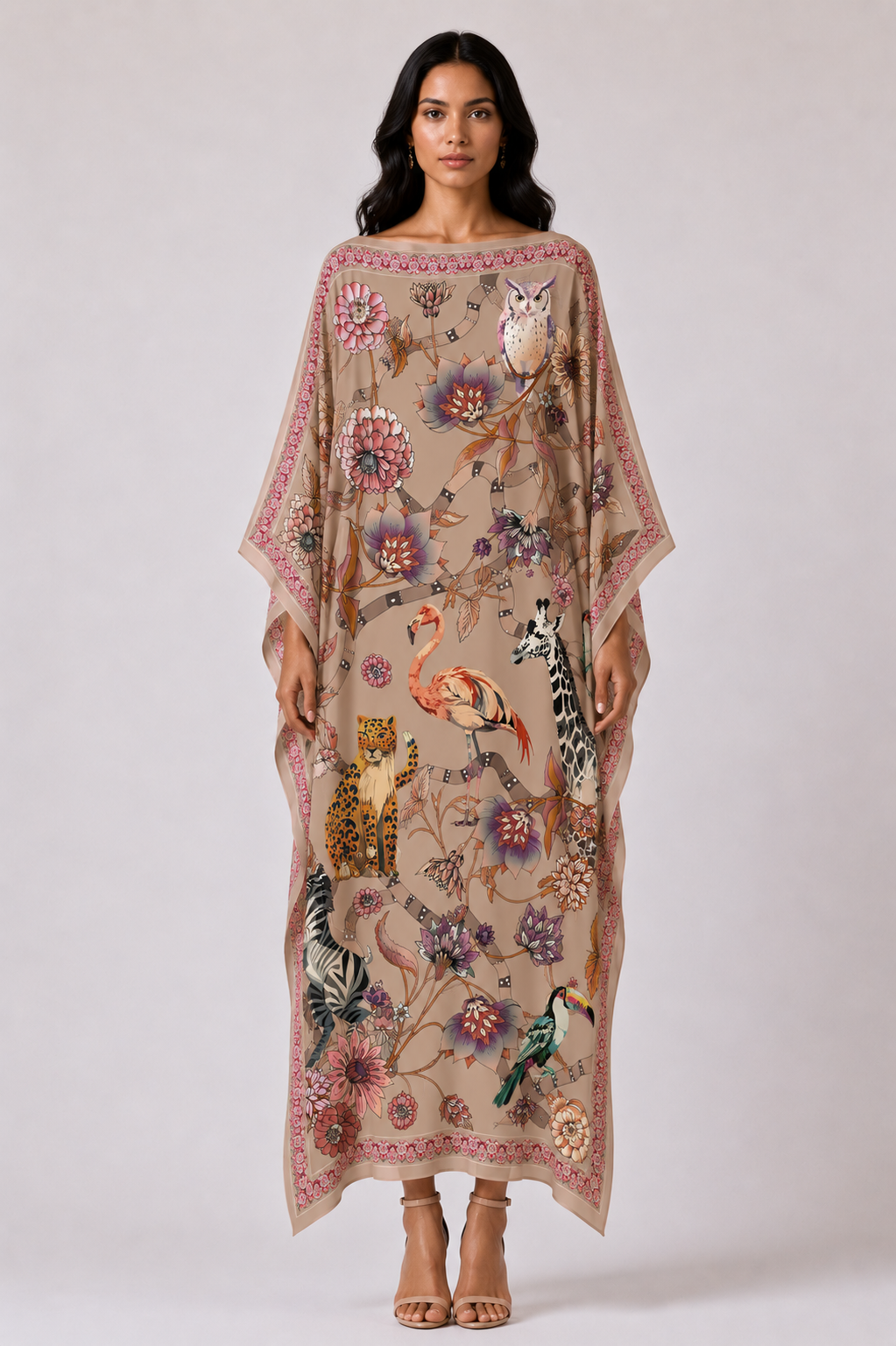 CANOPY SILK TUNIC - TAUPE