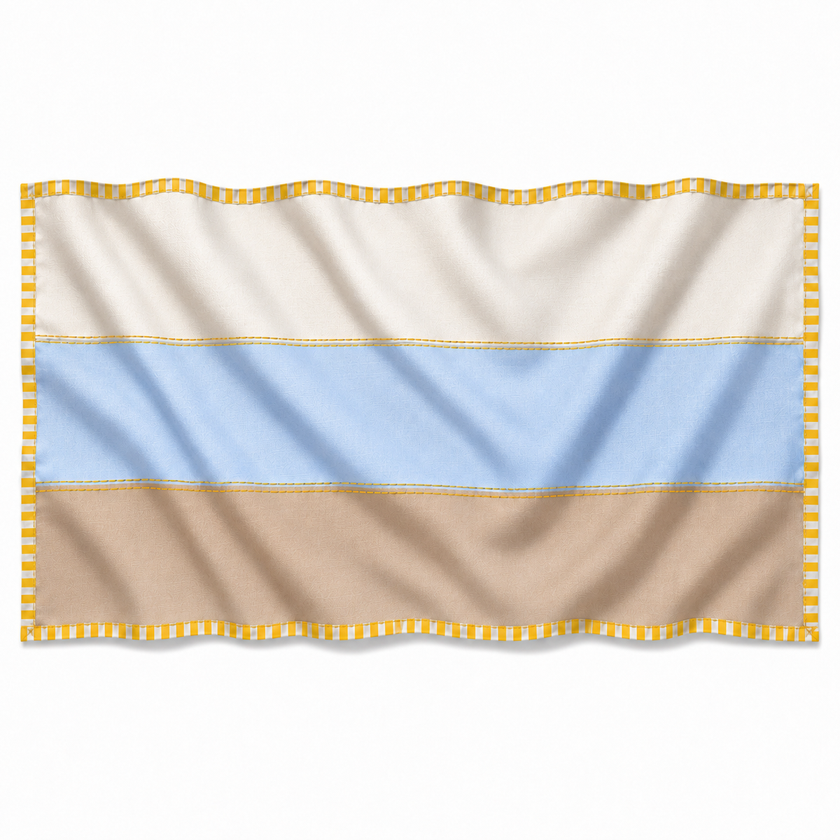 PURE 3 COLOR FELTED CASHMERE SCARF - CHALK/FREEZE/WHEAT