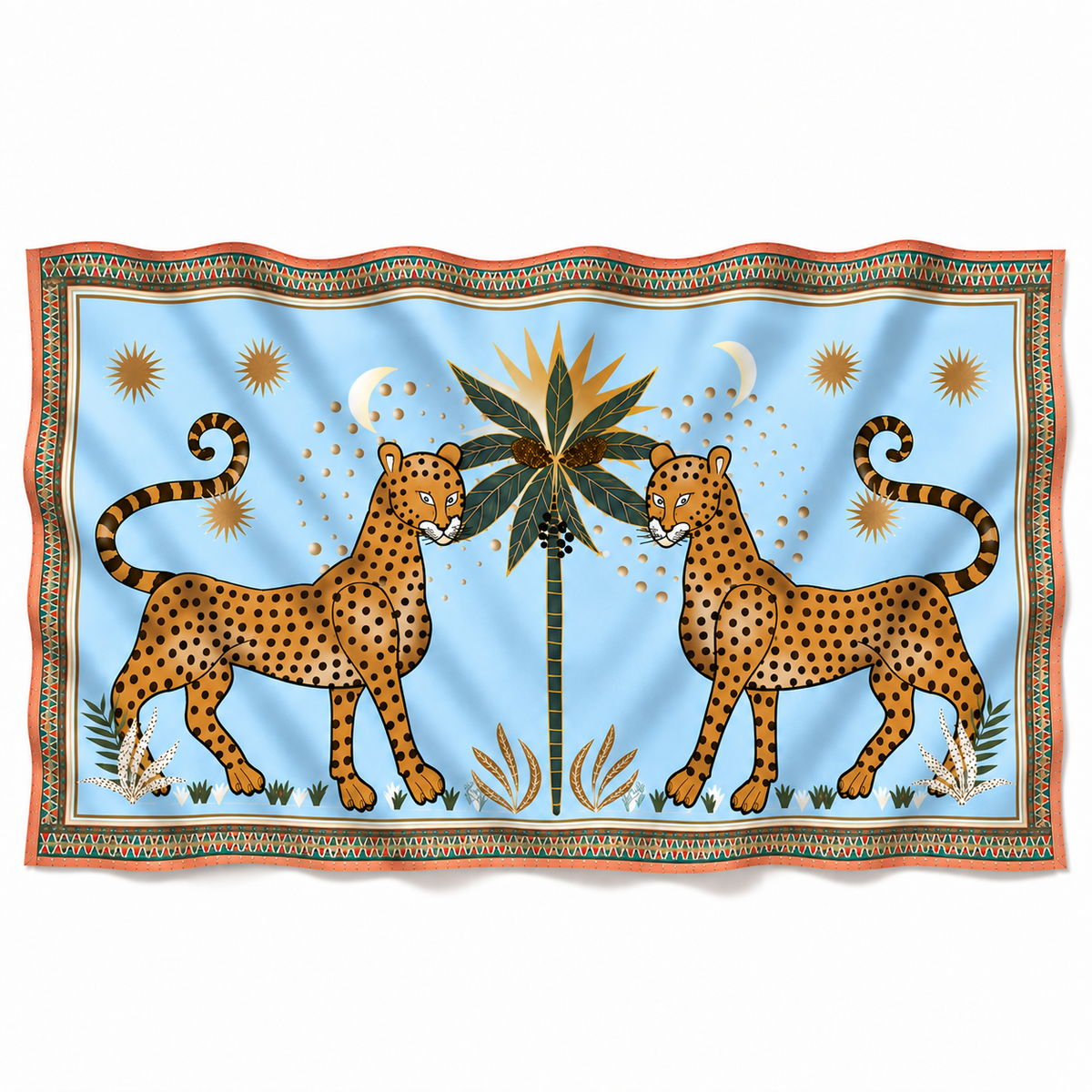 TWINS CASHMERE SCARF - LIGHT BLUE
