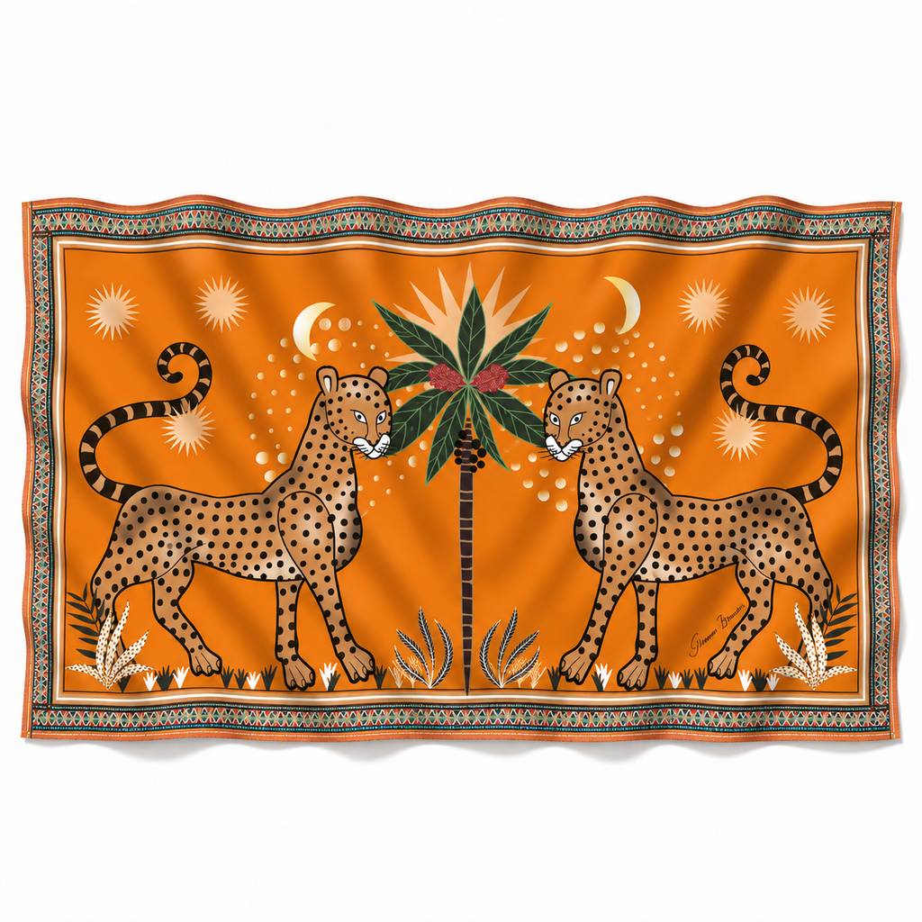 TWINS CASHMERE SCARF - GOLD