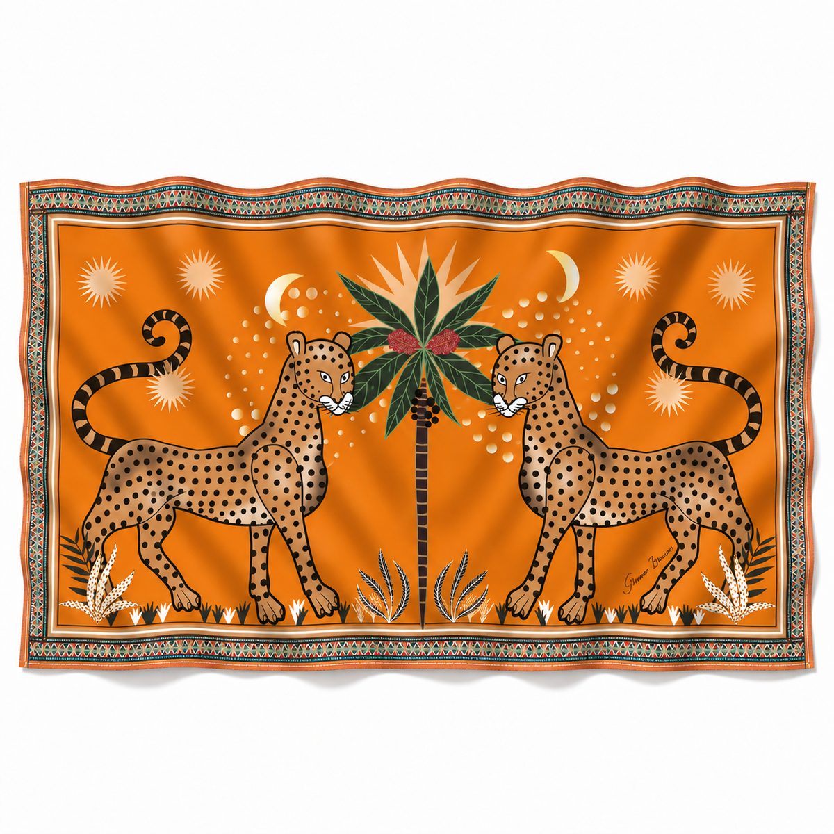 TWINS CASHMERE SCARF - GOLD