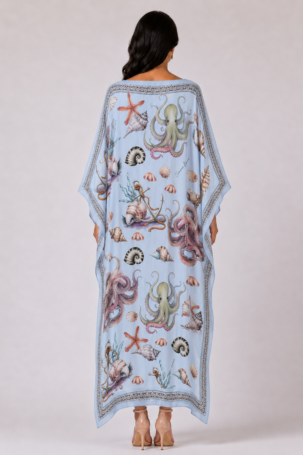 PEARL SILK TUNIC - LIGHT BLUE