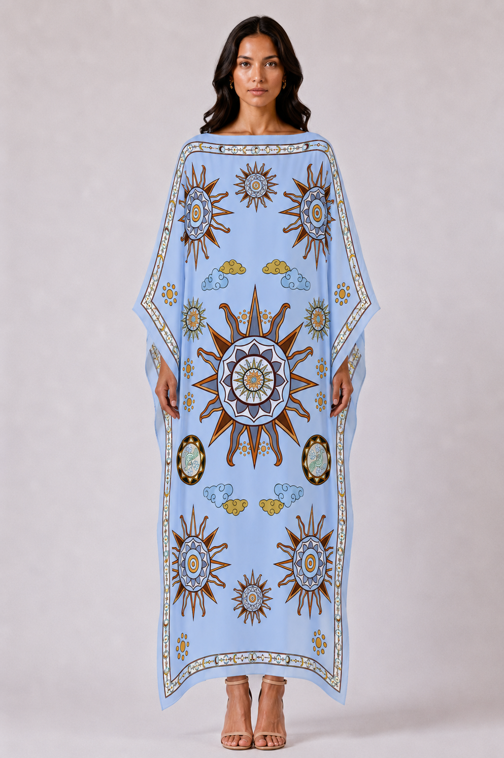 SOL SILK TUNIC - LIGHT BLUE