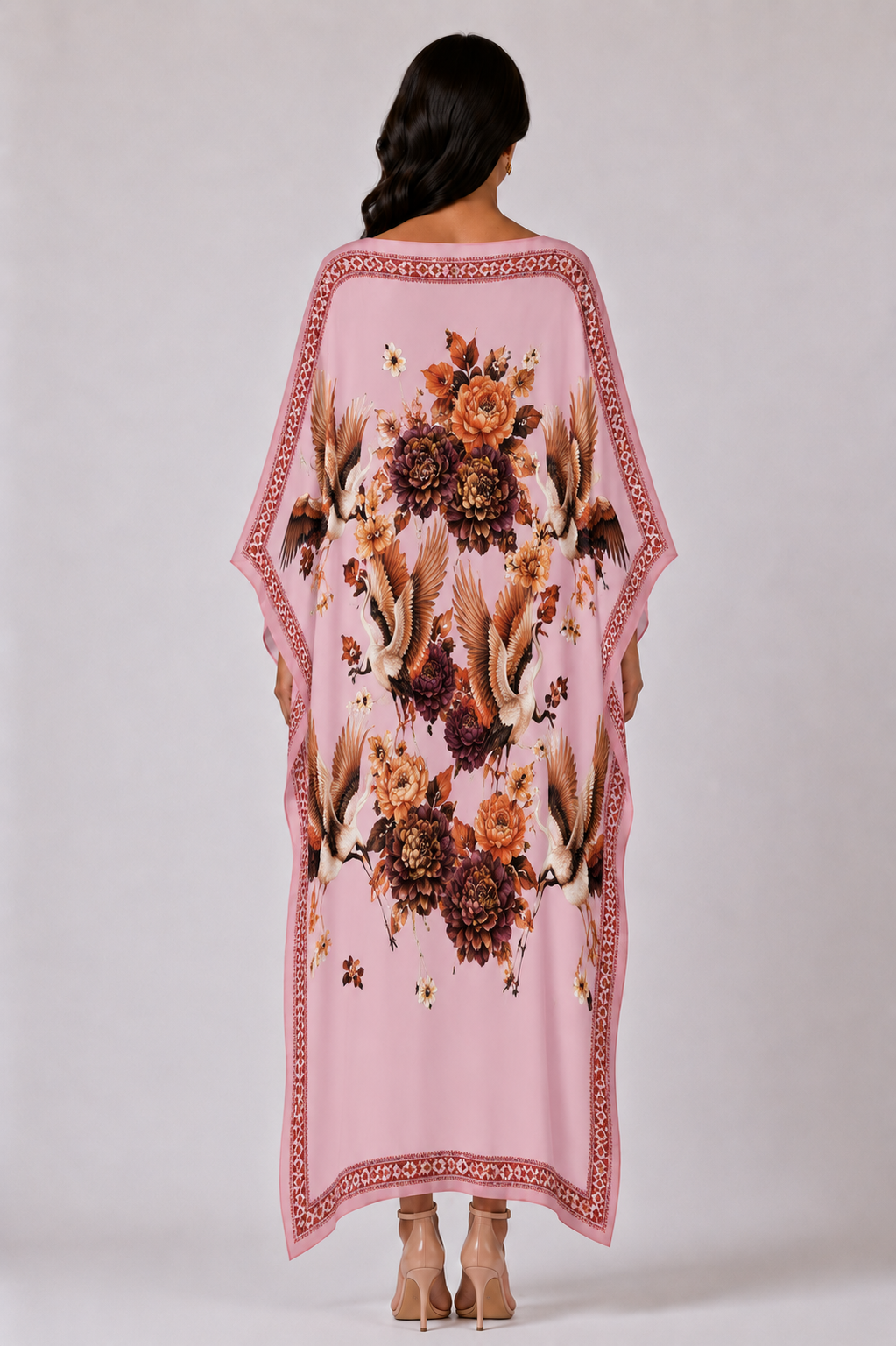 TSURU SILK TUNIC - LIGHT ROSE