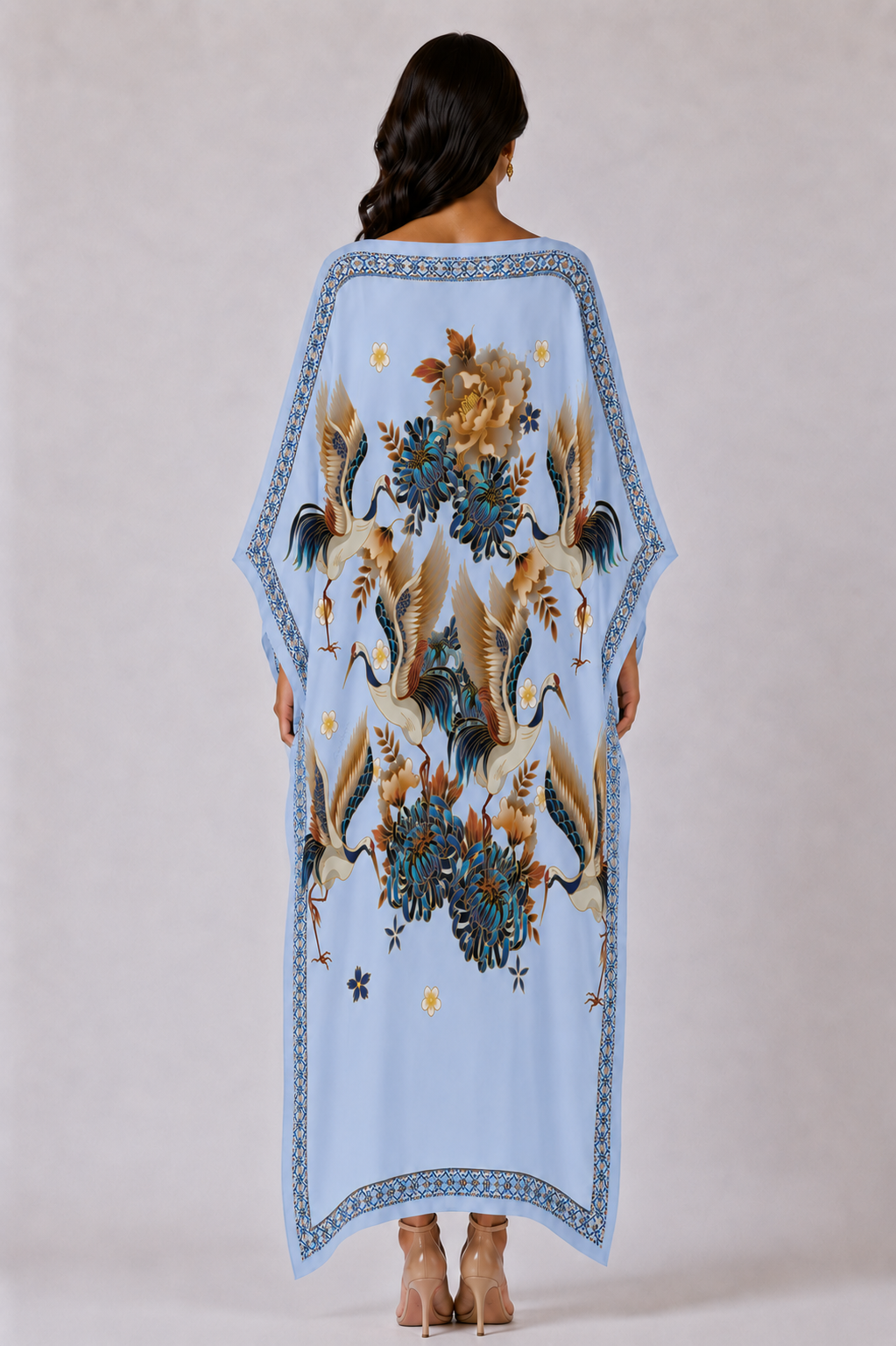 TSURU SILK TUNIC - LIGHT BLUE