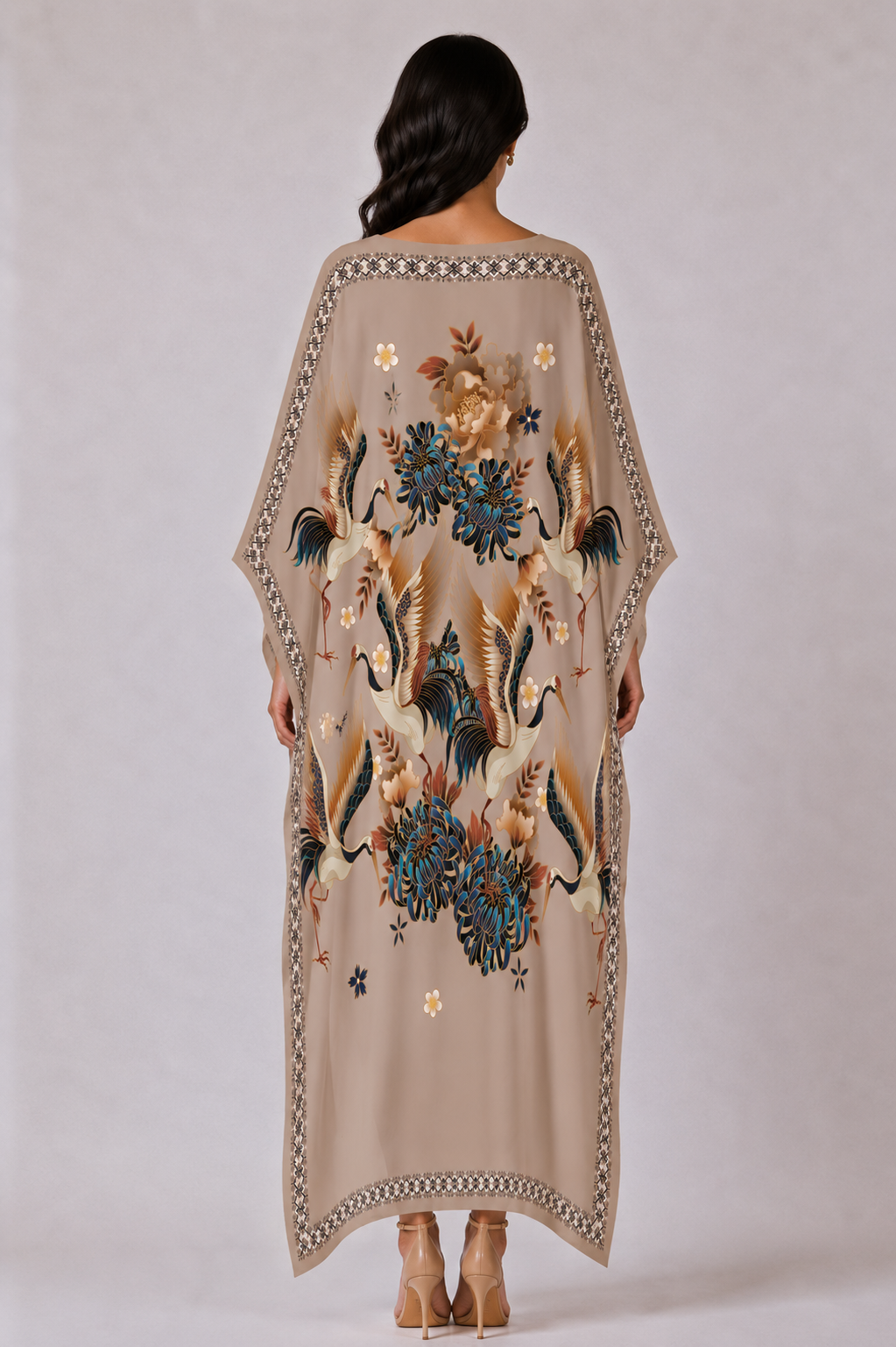 TSURU SILK TUNIC - TAUPE