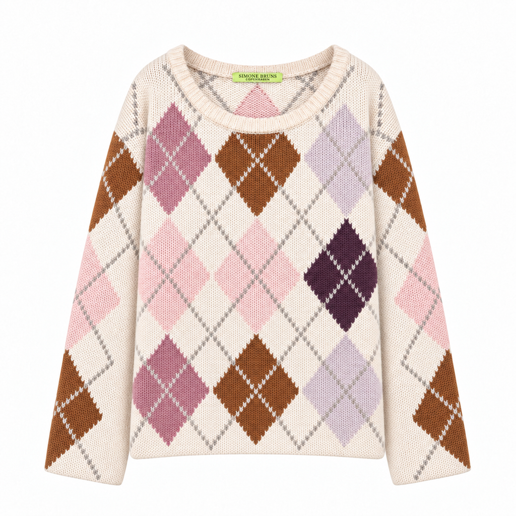 COOL ISCHGL EXTRA DIAMOND SWEATER - CHALK/POWDER