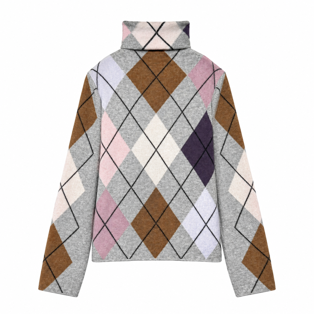 LUNA EXTRA DIAMOND SWEATER - FOGGY/POWDER