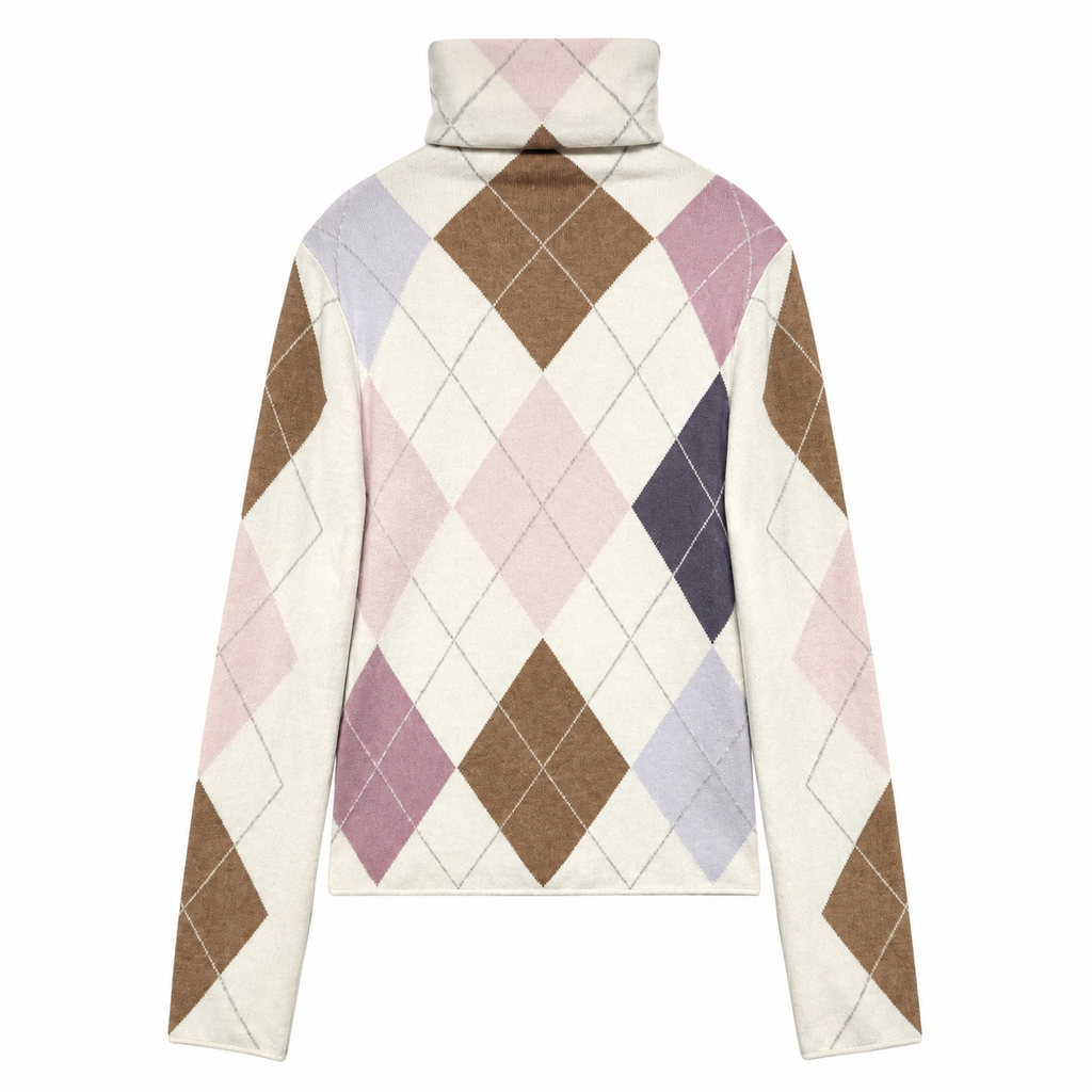 LUNA EXTRA DIAMOND SWEATER - CHALK/POWDER