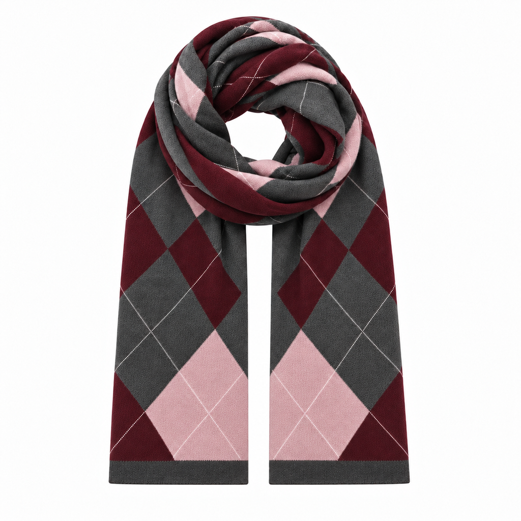 DIAMOND SCARF - FLANNEL/HAWTHORN
