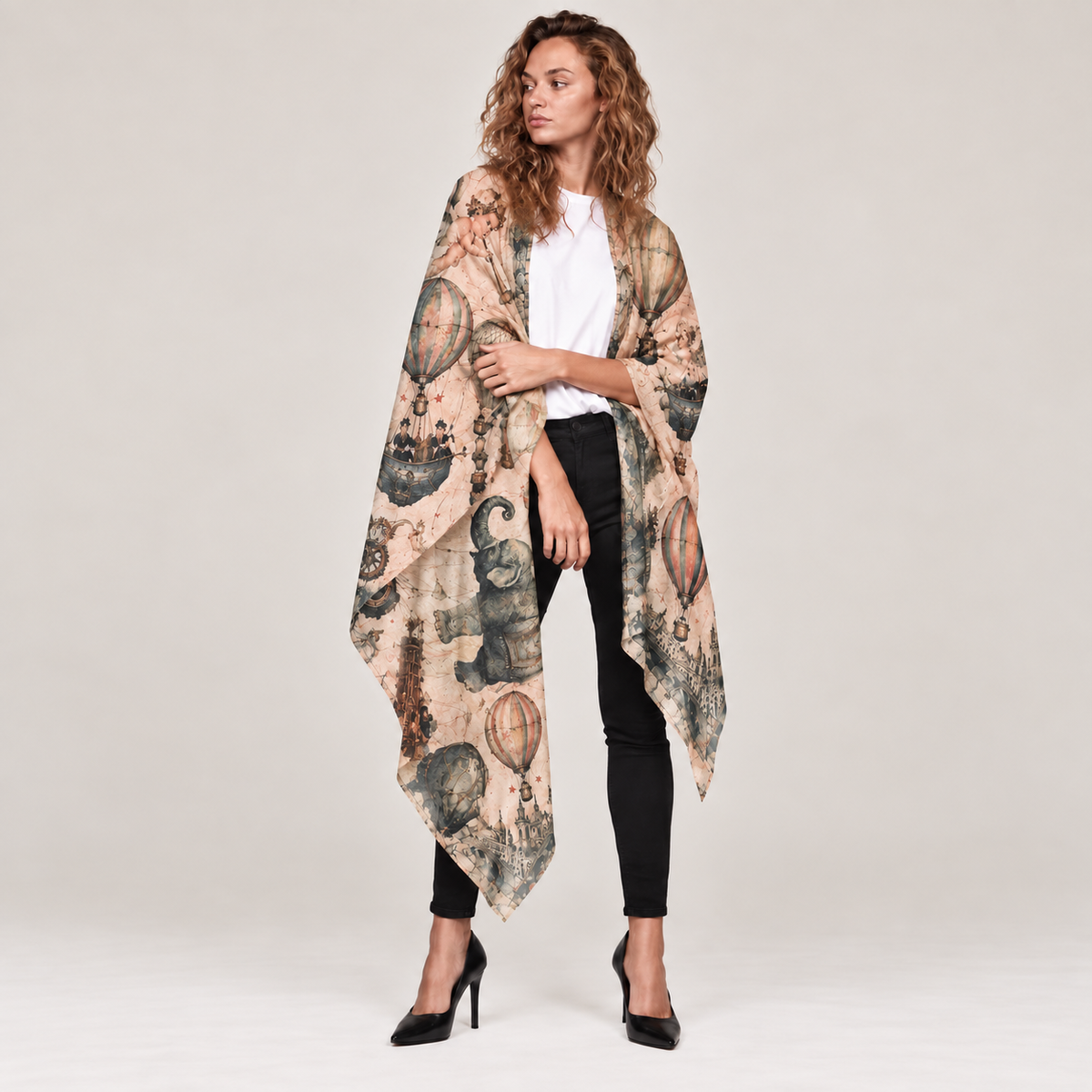 FABLE CASHMERE SCARF - OFF WHITE