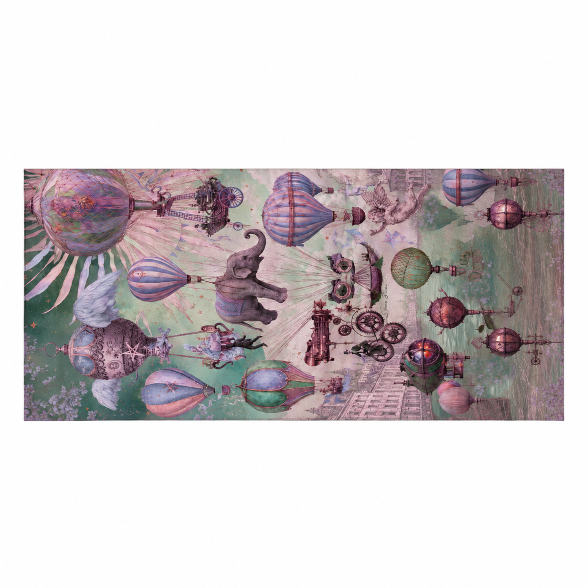 FABLE DIGITAL PRINTED SCARF - blue