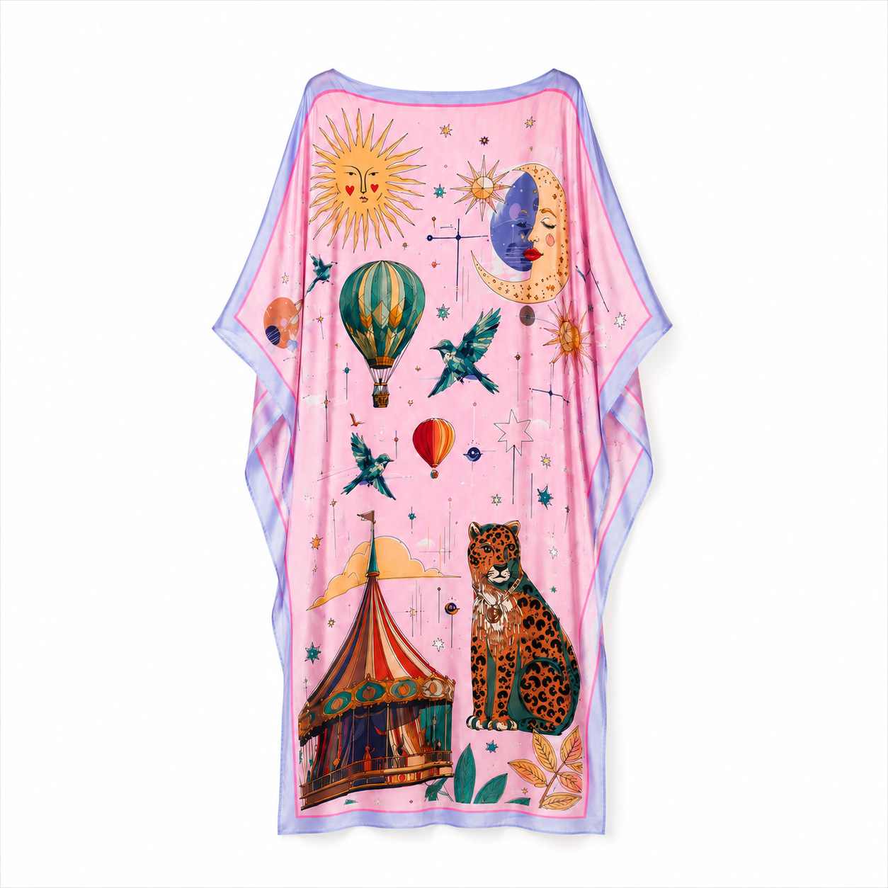 AURORA SILK TUNIC - LIGHT ROSE