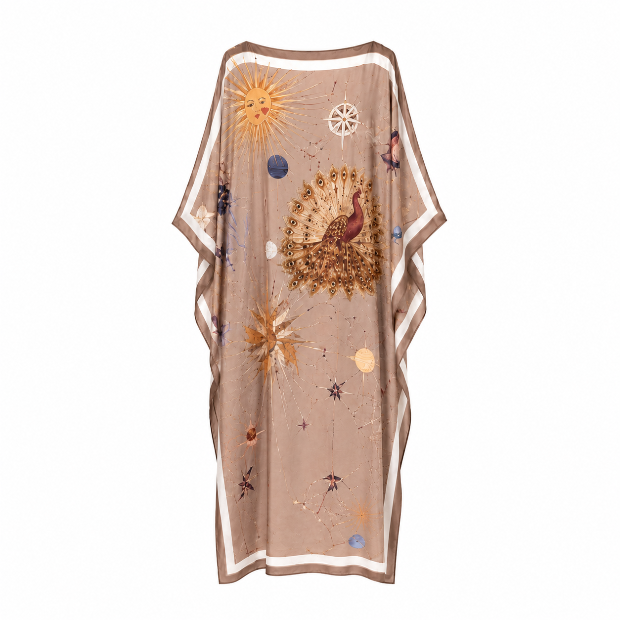 AURORA SILK TUNIC - TAUPE