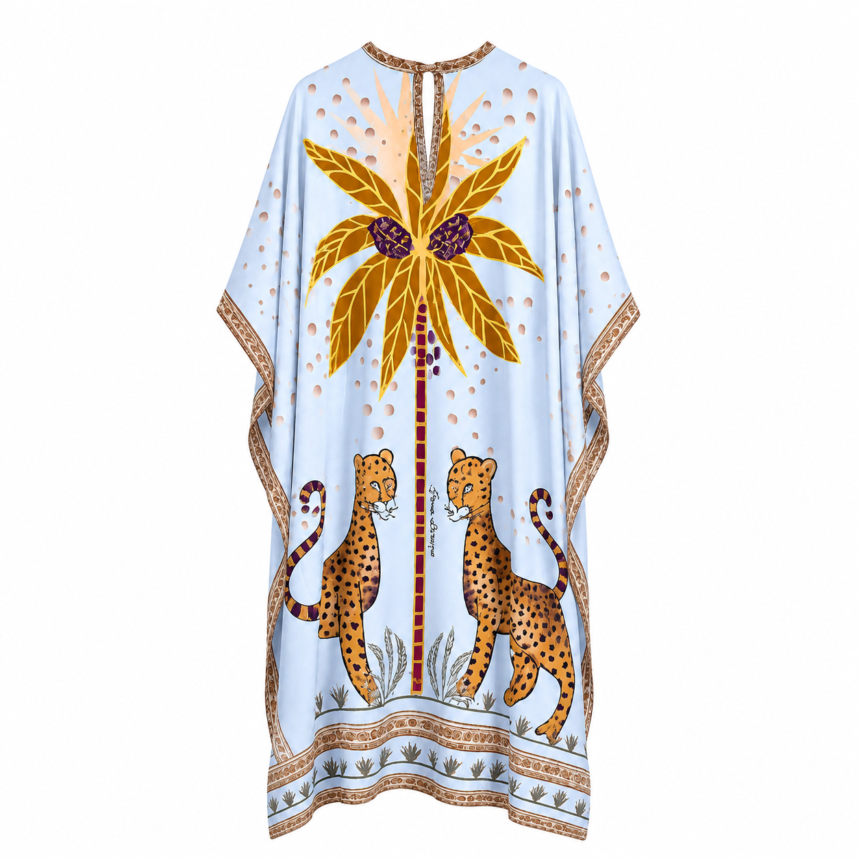 TWINS SELMA SILK DRESS - LIGHT BLUE