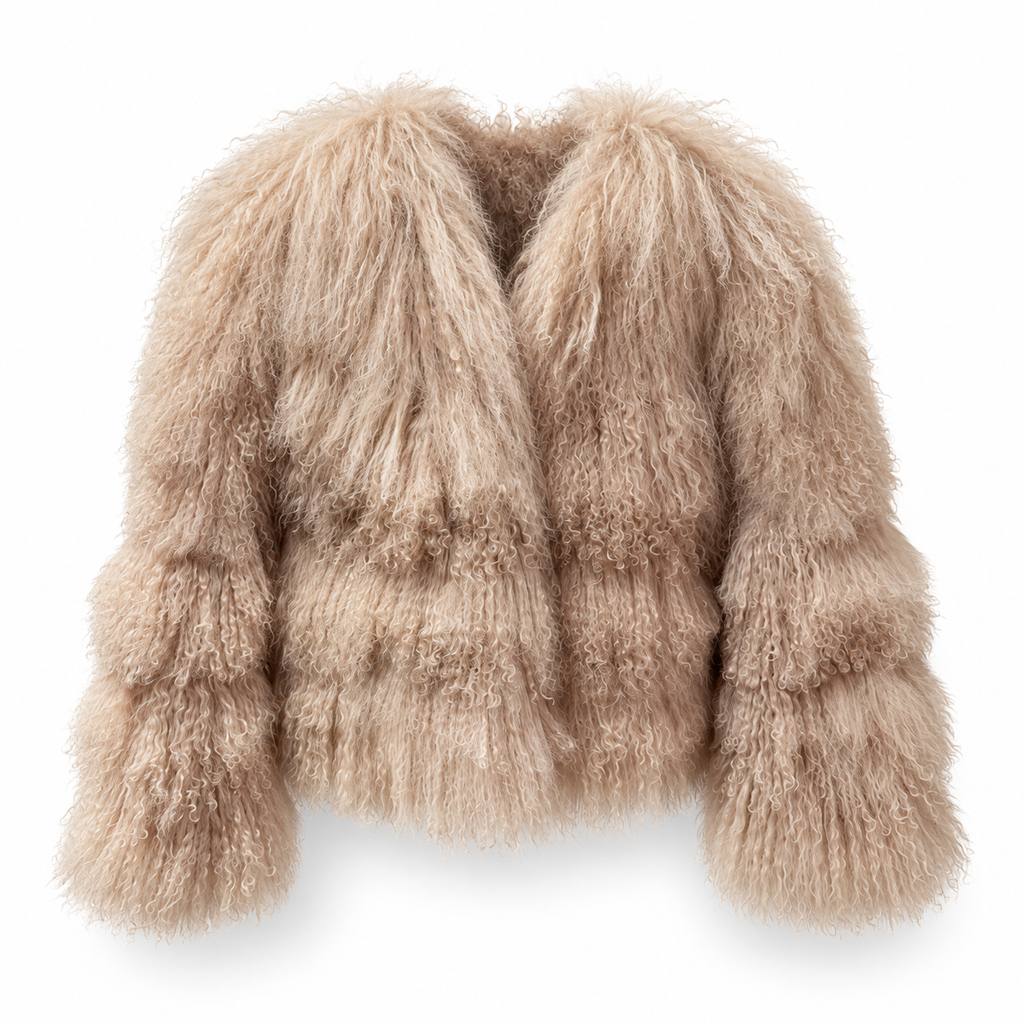 LAMMFELLJACKE - BEIGE