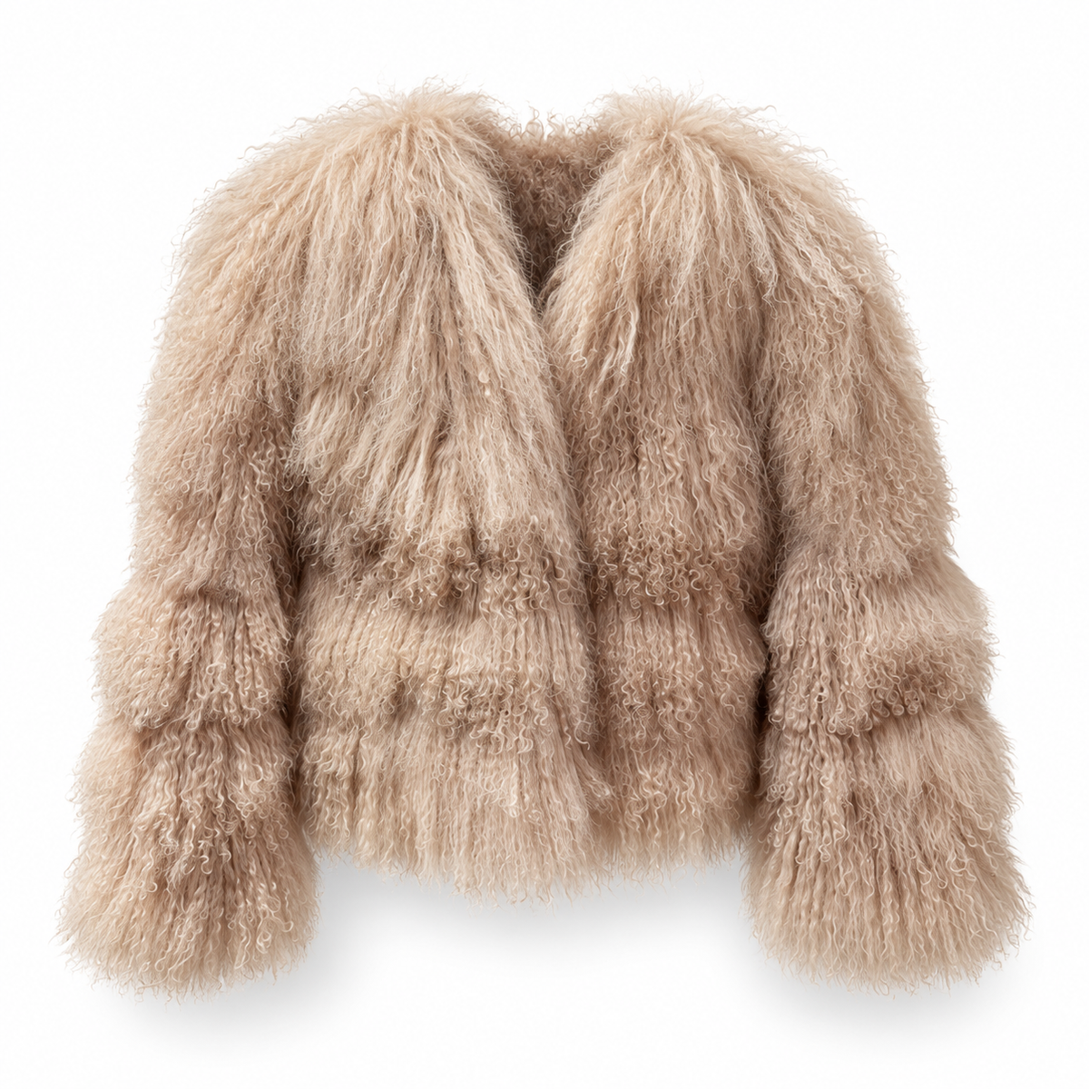 LAMMFELLJACKE - BEIGE