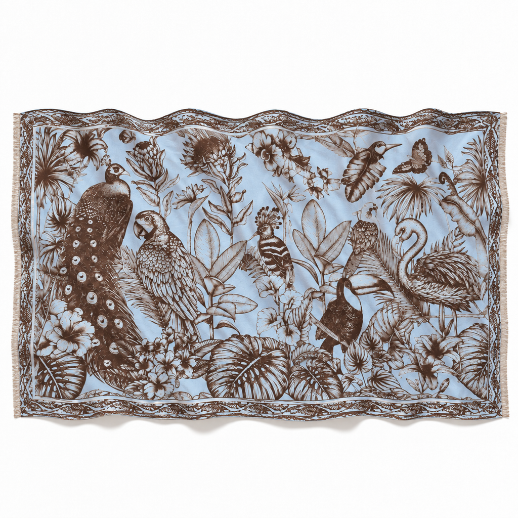 AVIARIUM FELTED CASHMERE SCARF - LIGHT BLUE