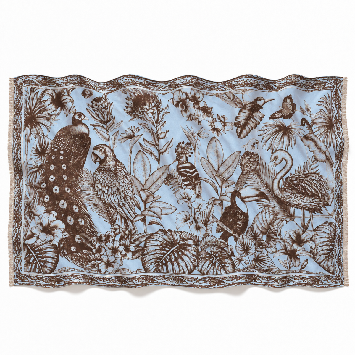AVIARIUM FELTED CASHMERE SCARF - LIGHT BLUE