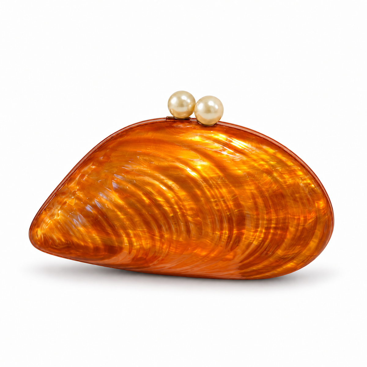 SHELL CLUTCH - ORANGE