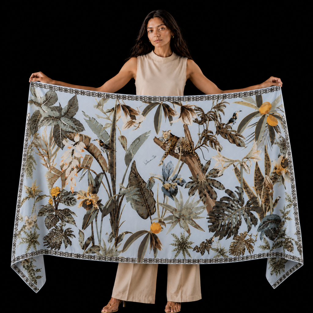 INSTINCT CASHMERE SCARF - LIGHT BLUE