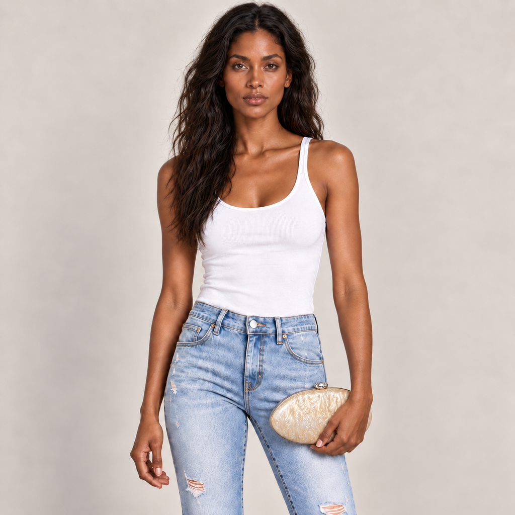 AURORA CLUTCH - CREAM