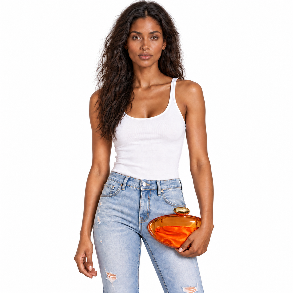 LUMINA CLUTCH - ORANGE