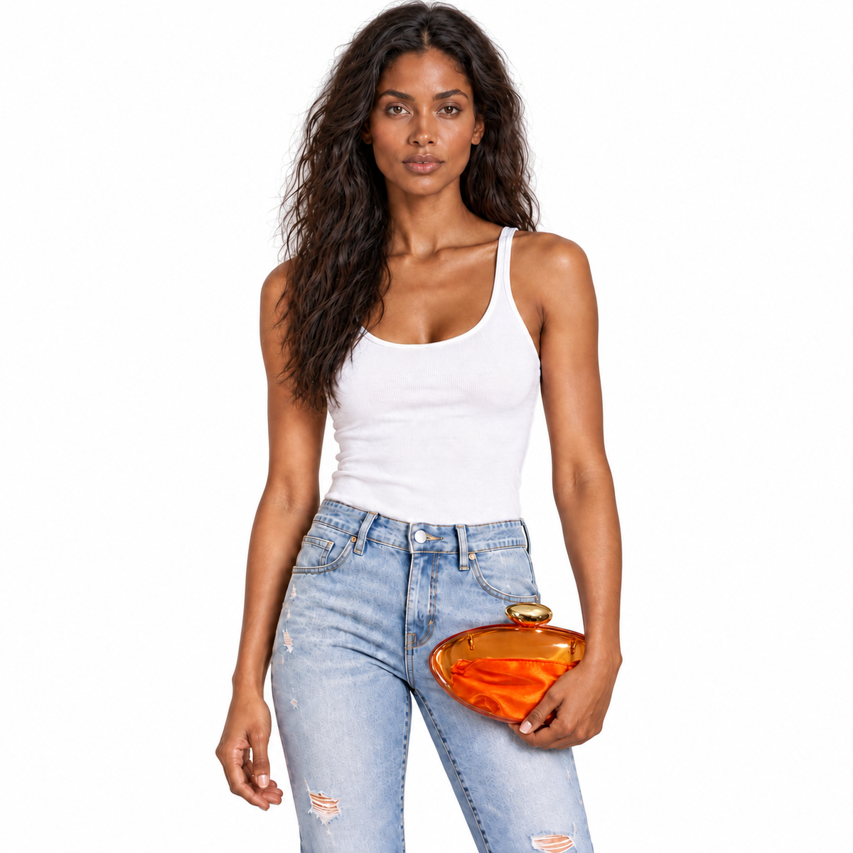 LUMINA CLUTCH - ORANGE