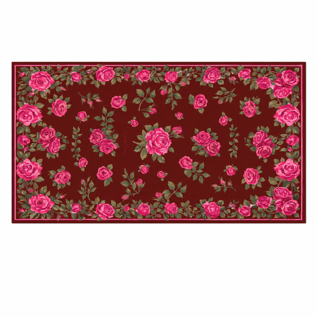 ROSALIA DIGITAL PRINTED SCARF - RED - COULIS