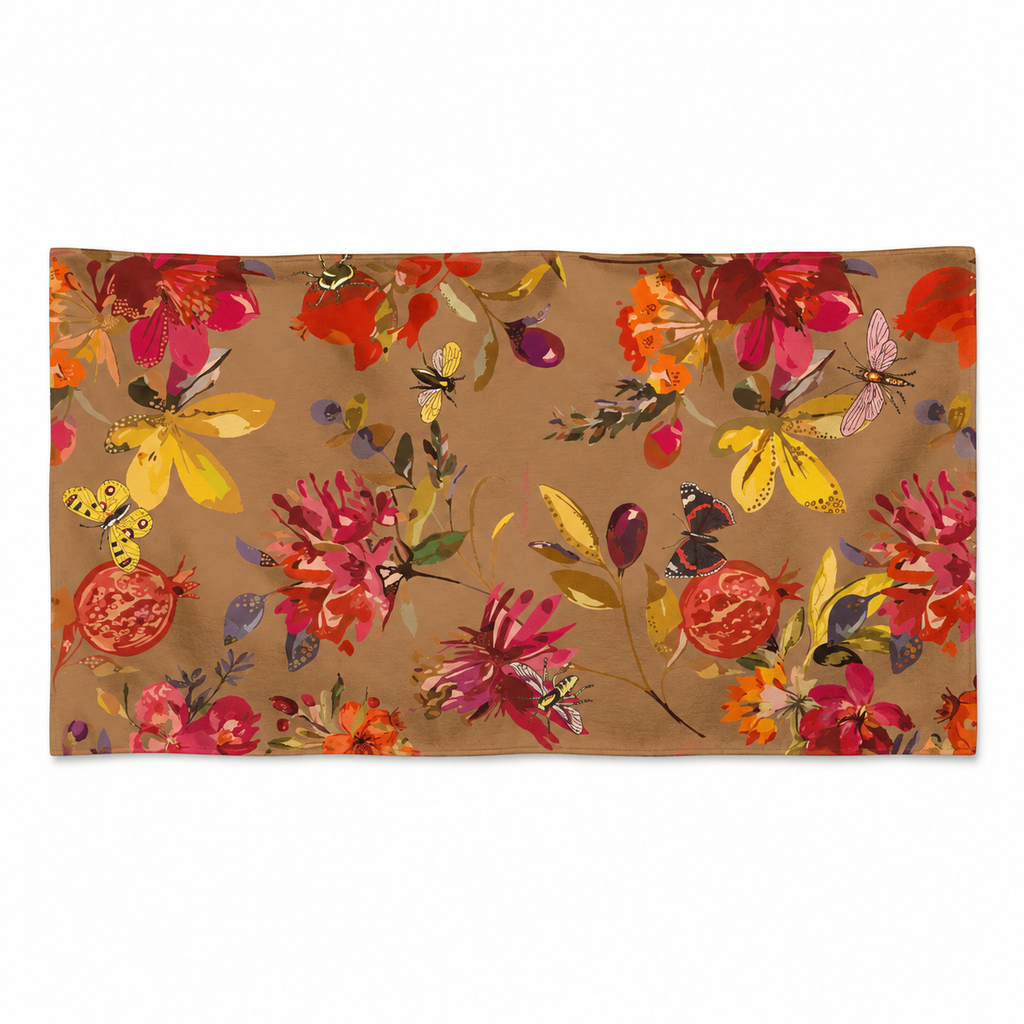 POMONA DIGITAL PRINTED SCARF - ochre - semolina
