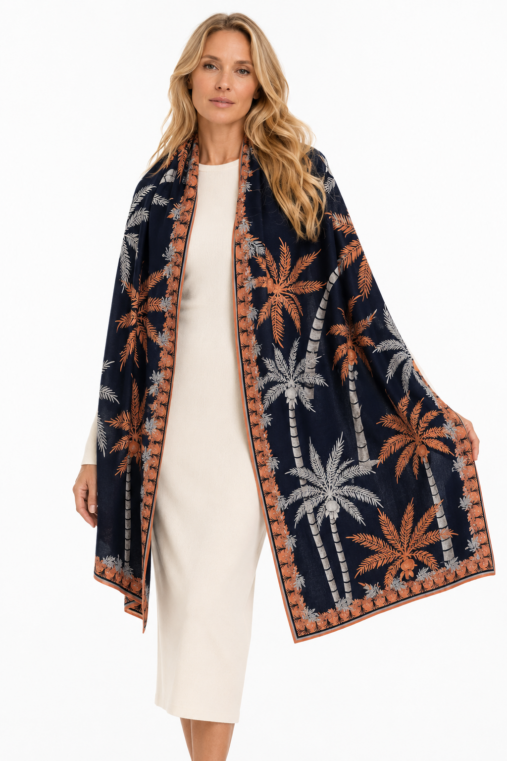 CALDERA Regular Rectangular Shawl - midnight