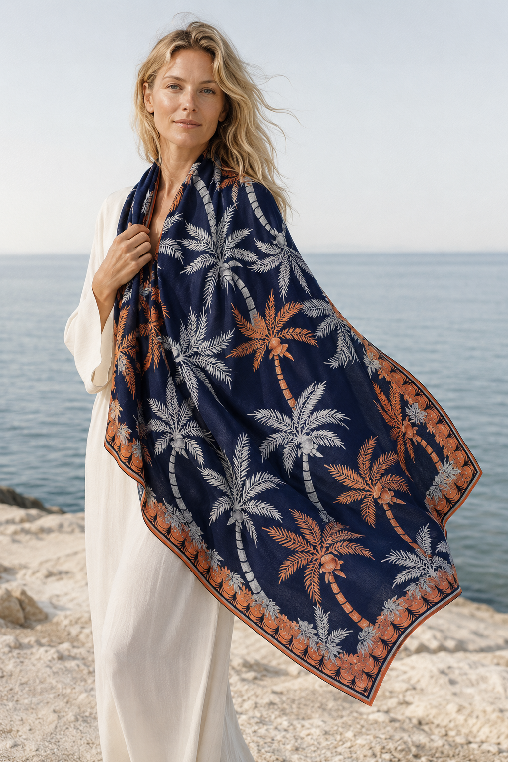 CALDERA Regular Rectangular Shawl - midnight