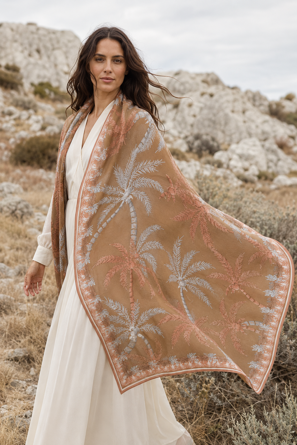 CALDERA Regular Rectangular Shawl - semolina