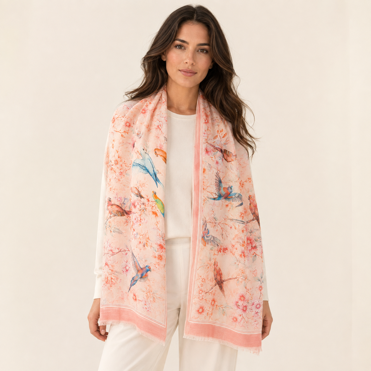 VELVET Regular Rectangular Shawl - rose