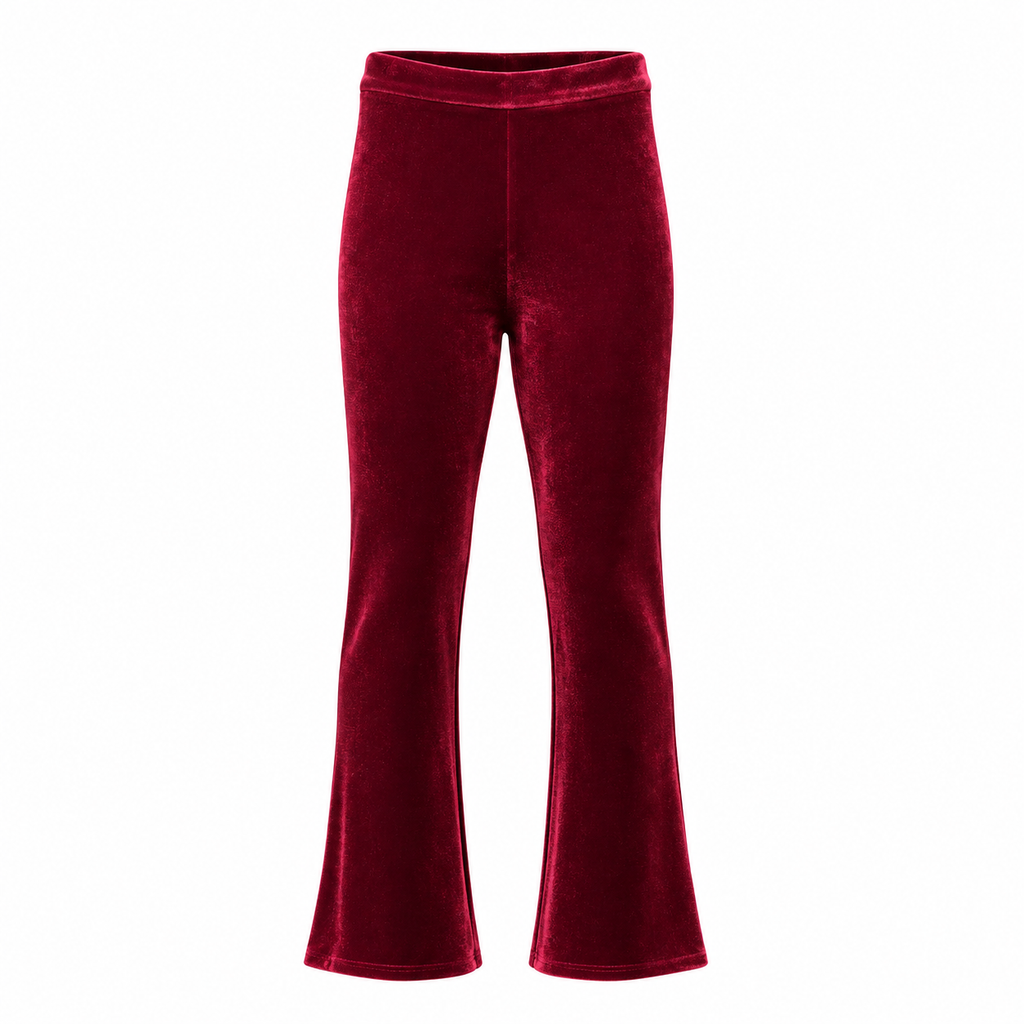 VELEVT PANTS - BURGUNDY