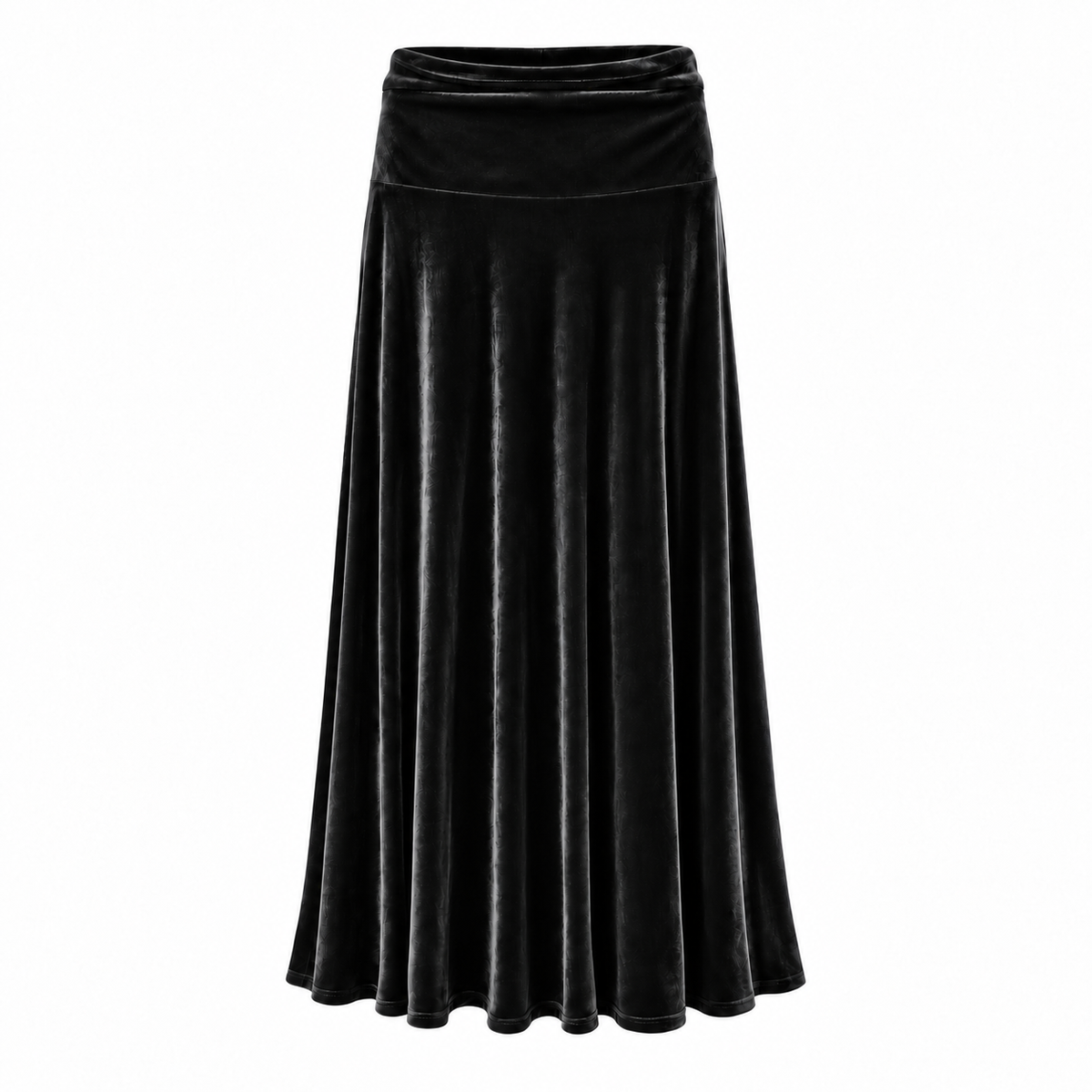 VELVET SKIRT - BLACK