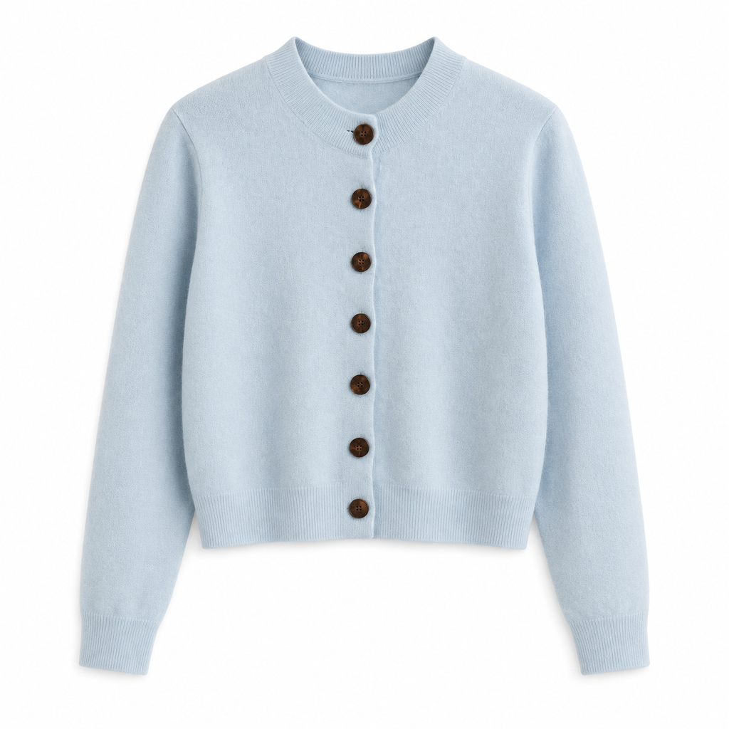 BRUSHED LEANDRA CARDIGAN - BLUE CERULEA